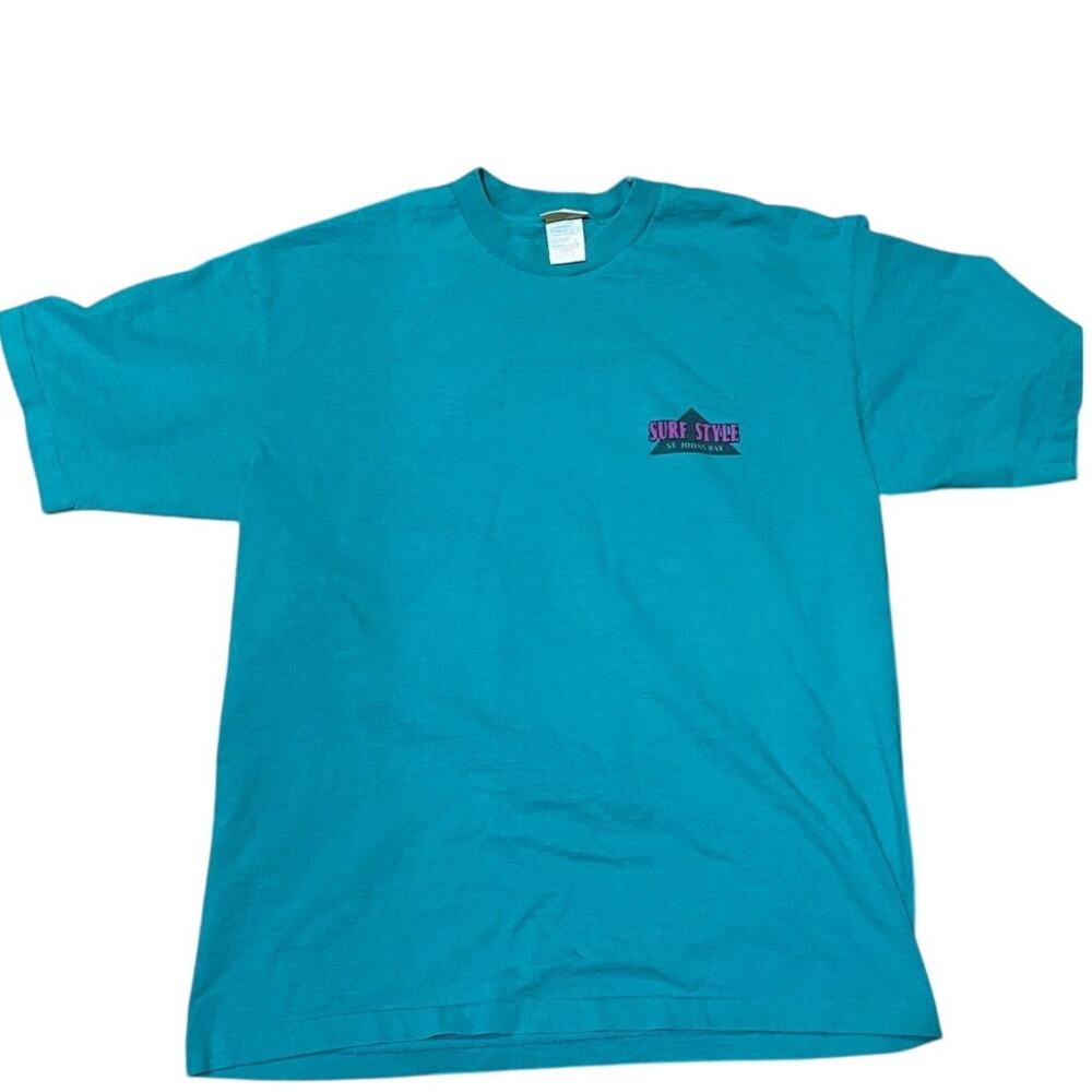 Beach Break Surf Style St John's Bay Vintage T-Shirt Surfer Graphic Size Large